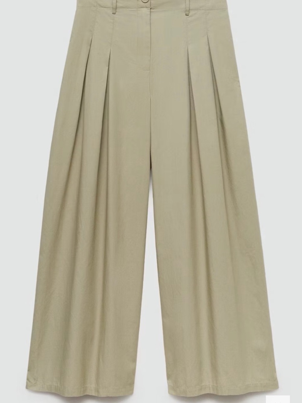 Mango Cotton Pleated Wide-Leg Trousers - Picture 11 of 11